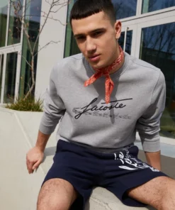 Lacoste Sweatshirt - Heather Wall Chine -Lacoste Soldes Magasin 4322795248b441ad951092f935a7080e