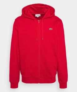 Lacoste PLUS - Sweat à Capuche Zippé - Red -Lacoste Soldes Magasin 43ba7c9339104a05a0c4829382fedbe2