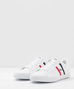 Lacoste LEROND - Baskets Basses - White/navy/red -Lacoste Soldes Magasin 43d47570ad5948efaee5c18207f86ddd
