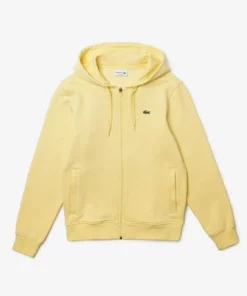 Lacoste PLUS - Sweat à Capuche Zippé - Jaune -Lacoste Soldes Magasin 459e56b9147c447fa8756db403ce3f17