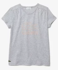 Lacoste T-shirt Imprimé - Gris Chine