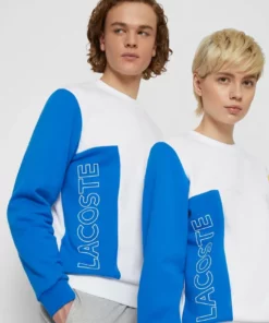 Lacoste UNISEX - Sweatshirt - White/blue Royal/broom/green -Lacoste Soldes Magasin 4a242a34fcbe45dd886ddcf4435c51a2