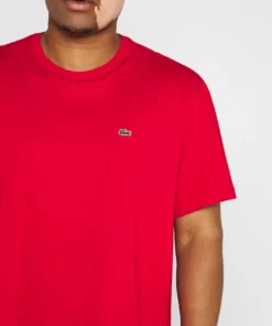 Lacoste T-shirt Basique - Rouge -Lacoste Soldes Magasin 4a283b51e60649b889be120fb98050aa