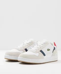 Lacoste T-CLIP - Baskets Basses - White/navy/red -Lacoste Soldes Magasin 4b4132df72fb446ba0523b3e715a89f1