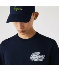 Lacoste T-shirt Imprimé - Bleu Marine -Lacoste Soldes Magasin 4c64263d6618420eb82d7f7f7c9fbdff