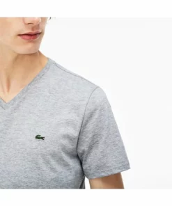 Lacoste T-shirt Basique - Light Grey -Lacoste Soldes Magasin 4c9c3e2ccd2a401f9f87e76f25e1e468