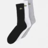 Lacoste 3 PACK - Chaussettes - Silver Chine/white/black