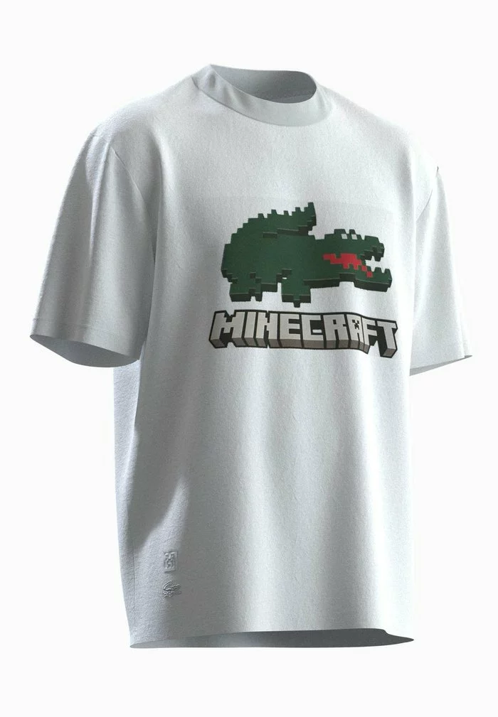 Lacoste MINECRAFT - T-shirt Imprimé - Blanc 6 Lacoste MINECRAFT - T-shirt Imprimé - Blanc – Image 6