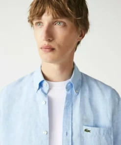 Lacoste MANCHES COURTES - Chemise - Bleu -Lacoste Soldes Magasin 500a494ddff74d79998f4f1cc3fe4c21