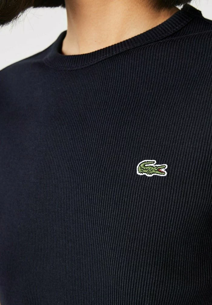 Lacoste T-shirt Basique - Bleu Marine 4 Lacoste T-shirt Basique - Bleu Marine – Image 4