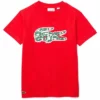Lacoste T-shirt Imprimé - Rouge Blanc Vert