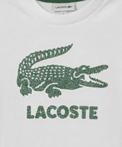 Lacoste TEE LOGO UNISEX - T-shirt Imprimé - Blanc -Lacoste Soldes Magasin 54454e773947426ca579a8513f1875c0