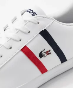 Lacoste LEROND - Baskets Basses - White/navy/red -Lacoste Soldes Magasin 54f7c989ad9e4c7289062448b8d3a656