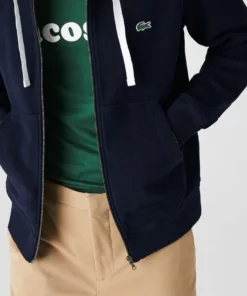Lacoste Sweat à Capuche Zippé - Navy Blau -Lacoste Soldes Magasin 562fc06bad284006ab8badd1eb44a97a