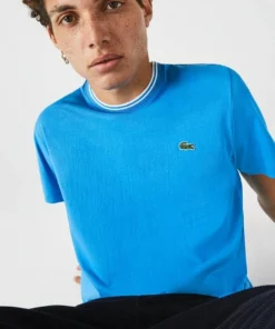 Lacoste T-shirt Basique - Bleu / Blanc 9 Lacoste T-shirt Basique - Bleu / Blanc -Lacoste Soldes Magasin 5727799899f9414b8733bbca90939eb6