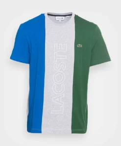 Lacoste UNISEX - T-shirt Imprimé - Argent Chine Royale Vert -Lacoste Soldes Magasin 58a8eb78bbd641f3ae75ab3ba24c6039