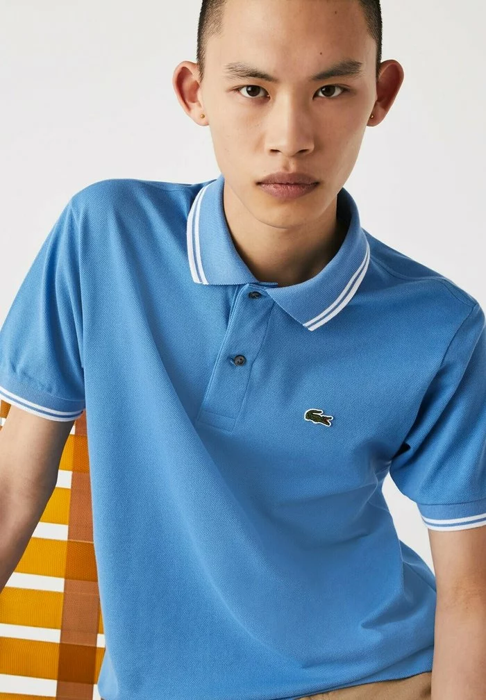 Lacoste Polo - Bleu/blanc 4 Lacoste Polo - Bleu/blanc – Image 4