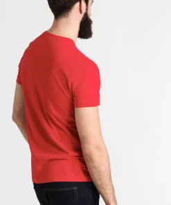 Lacoste T-shirt Basique - Rouge -Lacoste Soldes Magasin 59992640ea9f4768bf20a6ae72d9dd1b