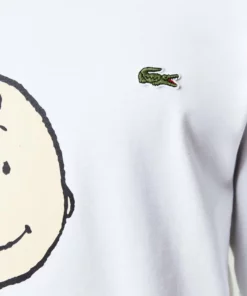 LACOSTE X PEANUTS - T-shirt à Manches Longues - Blanc -Lacoste Soldes Magasin 599ee4cf68624e36a8106673d2ae03ce