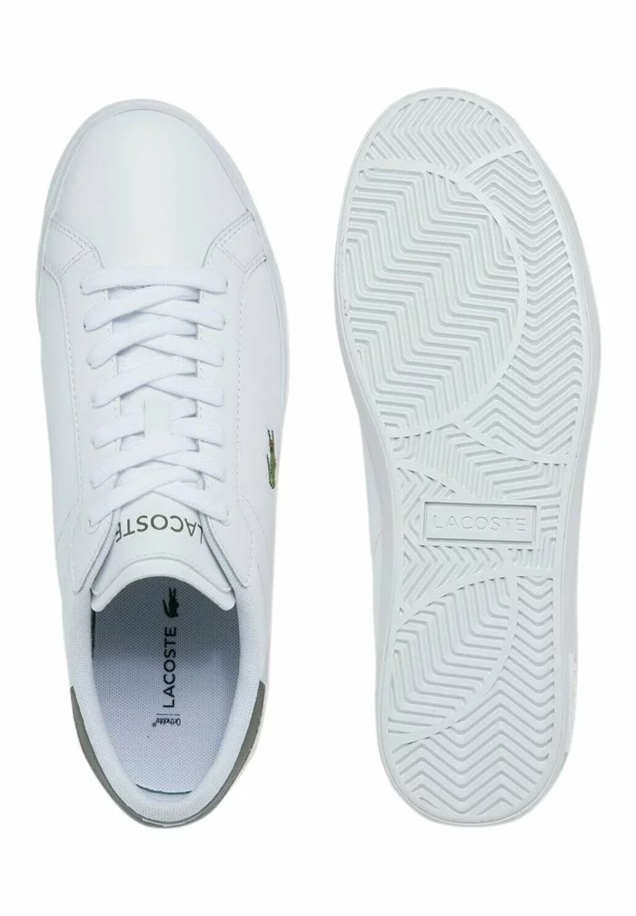 Lacoste POWERCOURT - Baskets Basses - Wht/khk 1 Lacoste POWERCOURT - Baskets Basses - Wht/khk