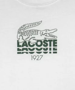 Lacoste T-shirt Imprimé - White -Lacoste Soldes Magasin 5e72b394241049f8affb10b21b5b00f1