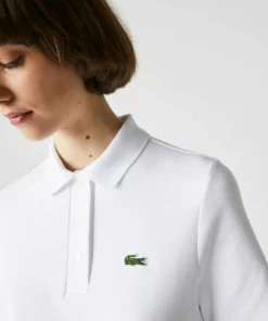 Lacoste Robe En Jersey - Blanc -Lacoste Soldes Magasin 60711f5459cb42d0b626edc83509ab97