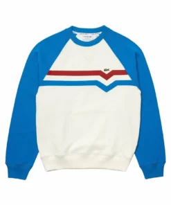 Lacoste Sweatshirt - Blanc Bleu Rouge -Lacoste Soldes Magasin 610a73ff11a34e309b9760656933d055