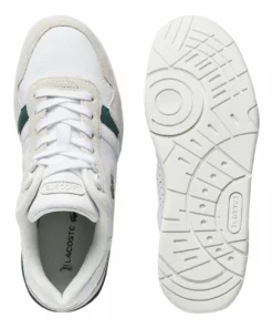 Lacoste T-CLIP 0120 3 SFA - Baskets Basses - Wht/dkgrn