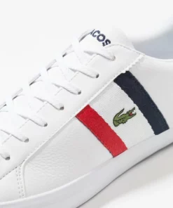 Lacoste LEROND - Baskets Basses - White/red/navy -Lacoste Soldes Magasin 665e788b88824d36af989e0ab33d2bc1