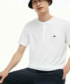 Lacoste T-shirt Basique - Blanc -Lacoste Soldes Magasin 67d252a36e424dc5bfcccbdf5101ba5f