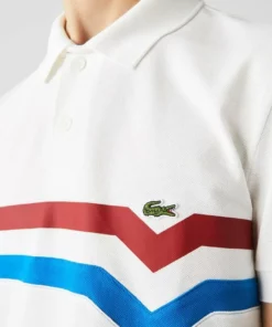 Lacoste SHORT SLEEVE - Polo - Blanc/rouge/bleu -Lacoste Soldes Magasin 6d7831a45dac450c95cb203c7ebd303b