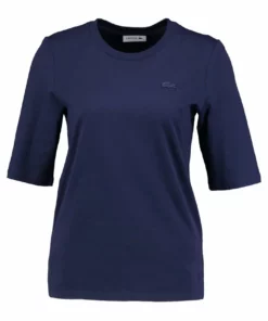Lacoste T-shirt Basique - Navy Blue -Lacoste Soldes Magasin 6eec9f822b694dafa92f8fd7d7ad63fe