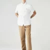 Lacoste CH2944 - Chemise Manches Courtes Homme - Chemise - Weiß