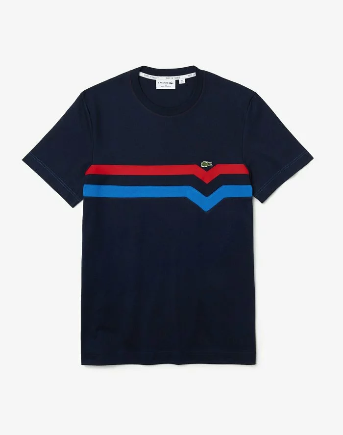 Lacoste T-shirt Imprimé - Bleu Marine / Rouge / Bleu 5 Lacoste T-shirt Imprimé - Bleu Marine / Rouge / Bleu – Image 5