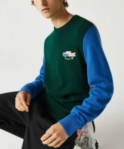Lacoste Pullover - Vert Bleu Rose -Lacoste Soldes Magasin 74882ce3c437427ba8c279caf4644a58