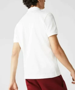 Lacoste SHORT SLEEVE - Polo - Blanc/rouge/bleu -Lacoste Soldes Magasin 76884c2474104d67b4a53e427ac1dce9