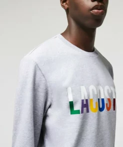 Lacoste Sweatshirt - Gris Chine/ Blanc -Lacoste Soldes Magasin 7706601d849142aab3440717a161514a