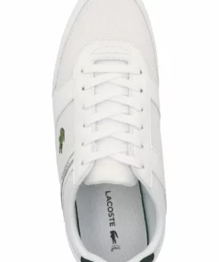 Lacoste Baskets Basses - Wht Dk Grn -Lacoste Soldes Magasin 786fd3a2b728466aac3b4601e241bde3
