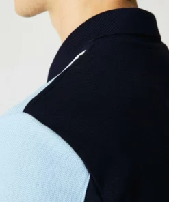 LACOSTE POLO MC - Polo - Bleu Marine Bleu Clair -Lacoste Soldes Magasin 789bf255ede44bc5bf72159b79801433