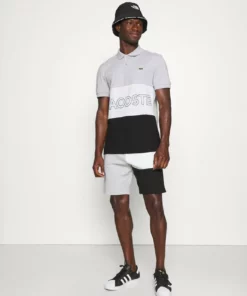 Lacoste Polo - Argent Chine/blanc Noir -Lacoste Soldes Magasin 78cdec559ff0435fb54f61585e38123b