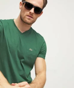 Lacoste T-shirt Basique - Green -Lacoste Soldes Magasin 7ceb2cd8124f45ae9954d28af4572ccb