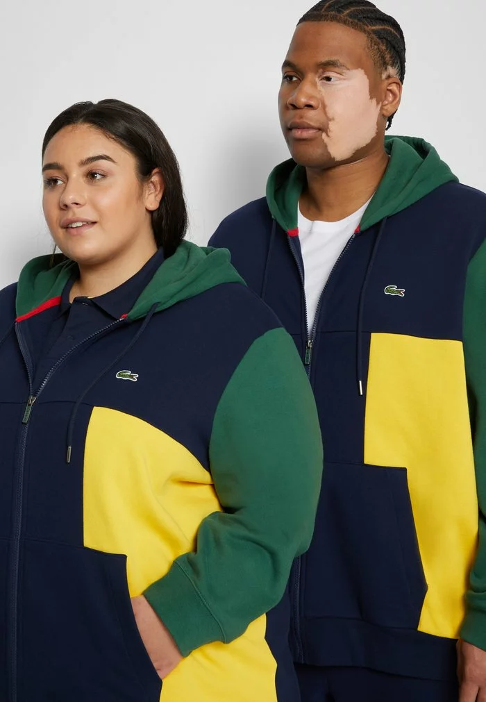 Lacoste PLUS UNISEX - Sweat à Capuche Zippé - Navy Blue/red/green 7 Lacoste PLUS UNISEX - Sweat à Capuche Zippé - Navy Blue/red/green – Image 7