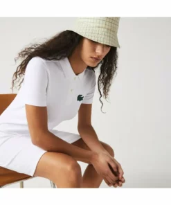 Lacoste Robe En Jersey - Blanc -Lacoste Soldes Magasin 7f7d1948631b4089a72f9b231d96fe1c