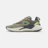 Lacoste ACESHOT - Baskets Basses - Khaki/light Yellow