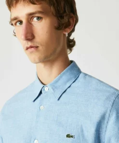 Lacoste Chemise - Bleu Blanc -Lacoste Soldes Magasin 821e7de92acc4a3097c40d078e760814