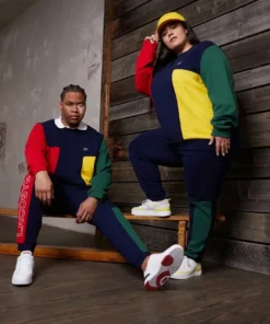 Lacoste PLUS UNISEX - Sweatshirt - Navy Blue/red/green/broom