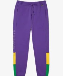 Lacoste Pantalon De Survêtement - Violet / Jaune / Vert -Lacoste Soldes Magasin 843a7f7d8a744fd6aa9ed8d22ab80180
