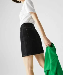 Lacoste Jupe En Jean - Bleu -Lacoste Soldes Magasin 852655816ac148f38169a443f1eb22fa