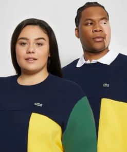 Lacoste PLUS UNISEX - Sweatshirt - Navy Blue/red/green/broom -Lacoste Soldes Magasin 86a157e74f1a44acbe8357b84322dfec