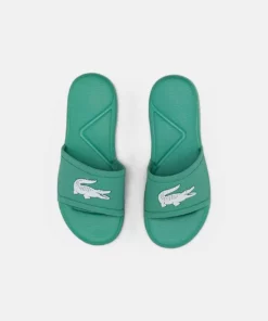 Lacoste SLIDE - Mules - Green White -Lacoste Soldes Magasin 86bf62f82153417b9233ef3263cf54a1